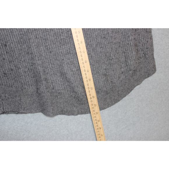 J‎ CREW Womens XS Gray 3/4 Sleeve Textured Curved-Hem Sweater Style C9719 - Picture 5 of 8